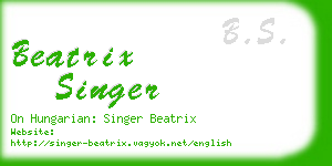 beatrix singer business card